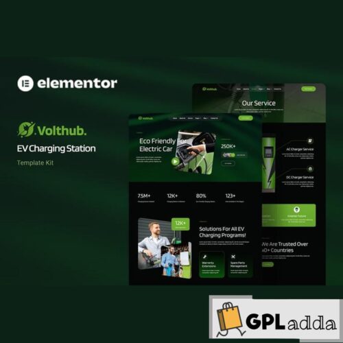 Volthub - EV Charging Station Elementor Template Kit