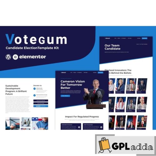 Votegum - Candidate Election Elementor Template Kit