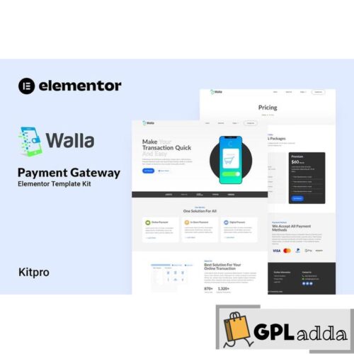 Walla - Payment Gateway Elementor Template Kit