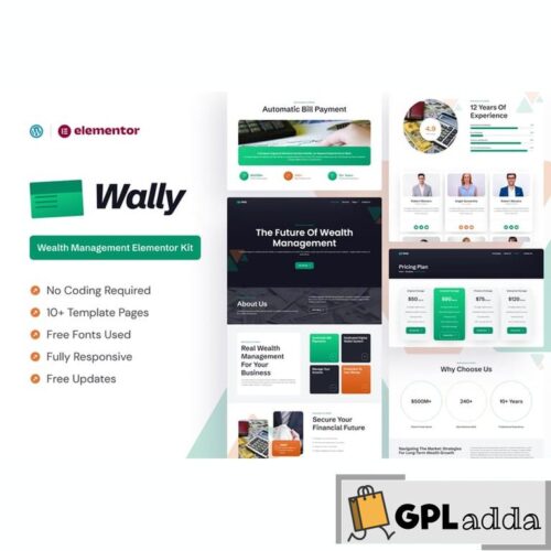 Wally - Wealth Management Elementor Pro Template Kit