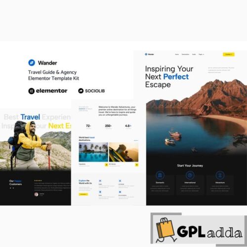 Wander - Travel Guide & Agency Elementor Template Kit