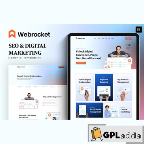 Webrocket - SEO & Digital Marketing Agency Elementor Template Kit