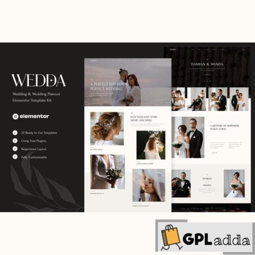 Wedda - Wedding & Wedding Planner Elementor Template Kit