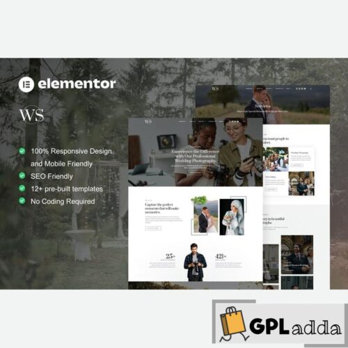 Wedshot - Wedding Photography Service Elementor Template Kit