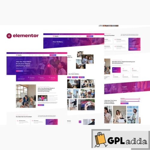 Wefa - Digital Marketing & Brand Design Agency Elementor Template Kit