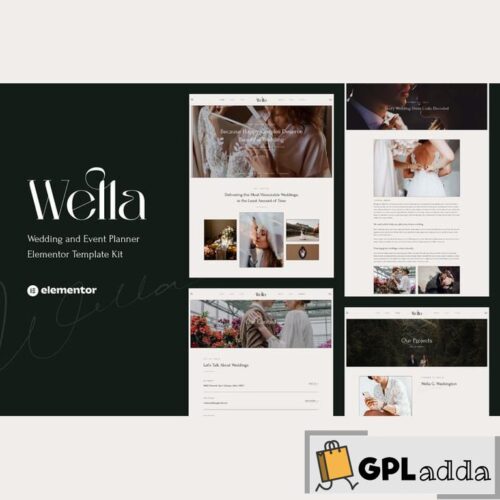 Wella - Wedding & Event Planner Elementor Template Kit