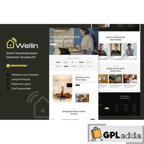 Wellin - Smart Home Automation Elementor Template Kit