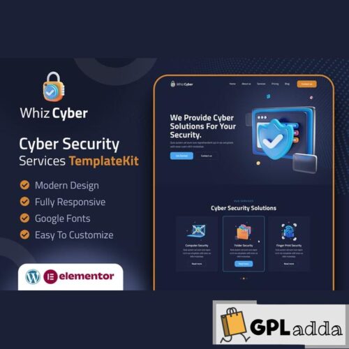 WhizCyber - Cyber Security Elementor Template Kit