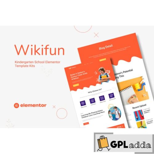 Wikifun - Kindergarten School Elementor Template Kit