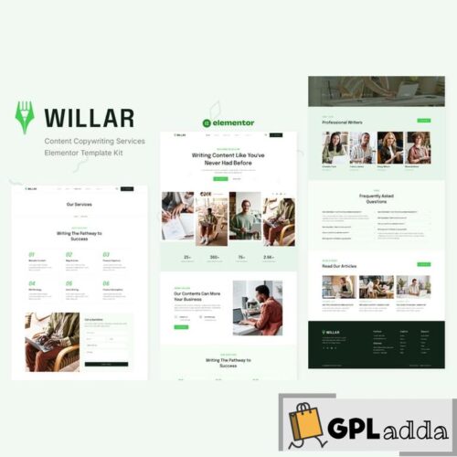 Willar - Content Copywriting Services Elementor Template Kit