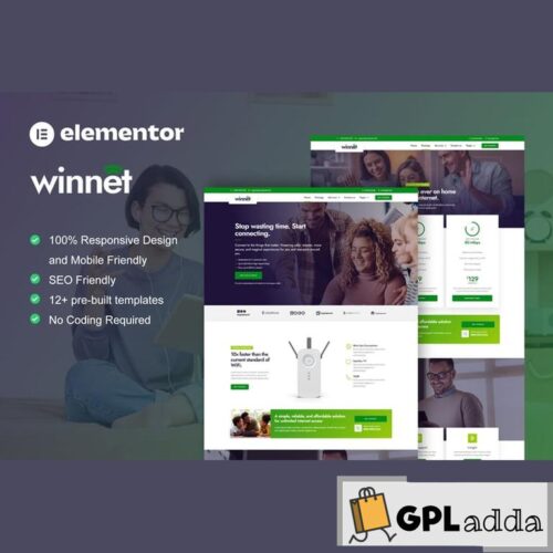 WinNet - Broadband & Internet Service Provider Elementor Template Kit