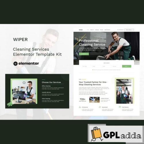 Wiper - Cleaning Services Elementor Template Kit