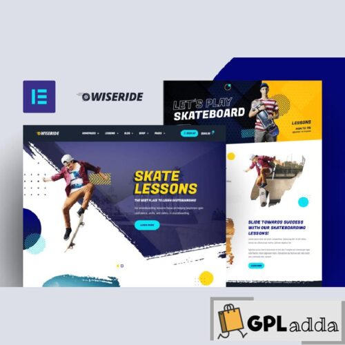 WiseRide - Skateboarding Lessons Elementor Pro Template Kit