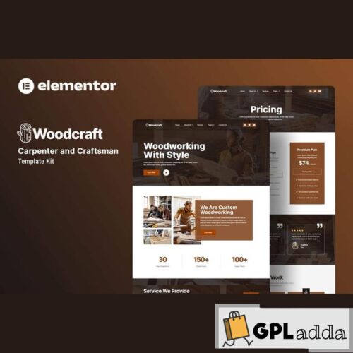 Woodcraft - Carpenter & Craftsman Elementor Template Kit