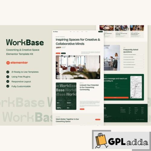 WorkBase - Coworking & Creative Space Elementor Template Kit