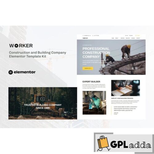 Worker - Construction & Building Company Elementor Template Kit