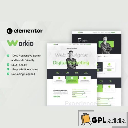 Workio - Digital Service & Creative Portfolio Elementor Template Kit