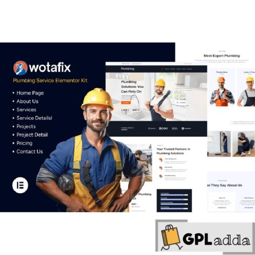 Wotafix - Plumbing Service Elementor Template Kit