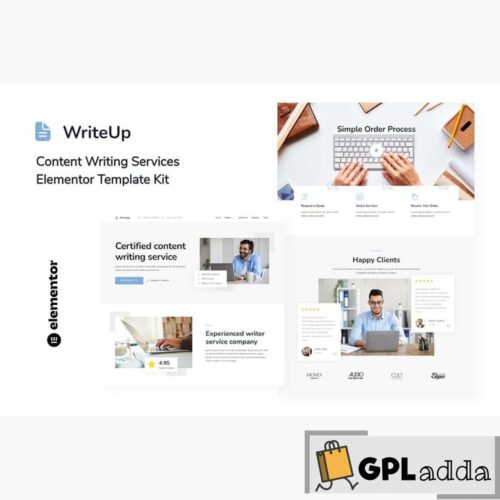 WriteUp - Content Writing Services Elementor Template Kit