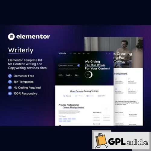 Writerly - Content Writing & Copywriting Elementor Template Kit