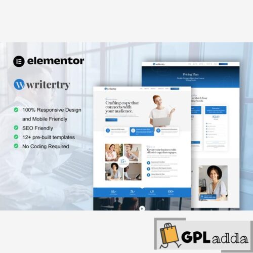 Writertry - Content Writing Service Agency Elementor Kit