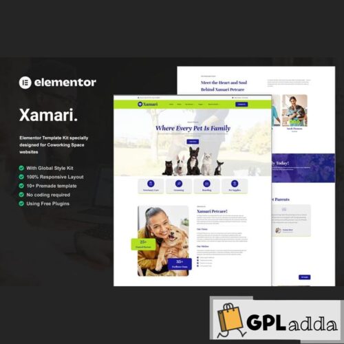 Xamari - Pet Care Services Elementor Template Kit