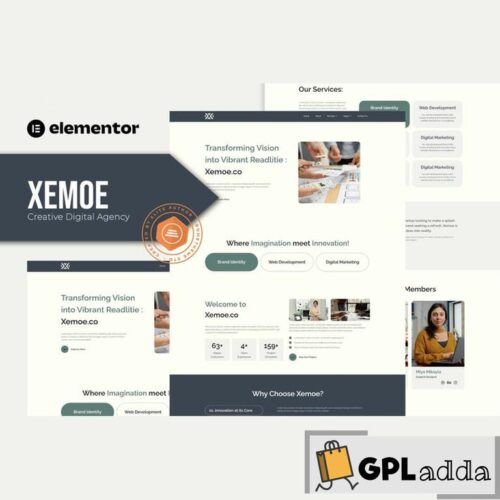 Xemoe - Digital Creative Agency Elementor Template Kit