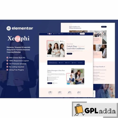 Xeraphi - Feminine Business Coaching Elementor Template Kit