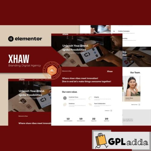 Xhaw - Branding Digital Agency Elementor Template kit