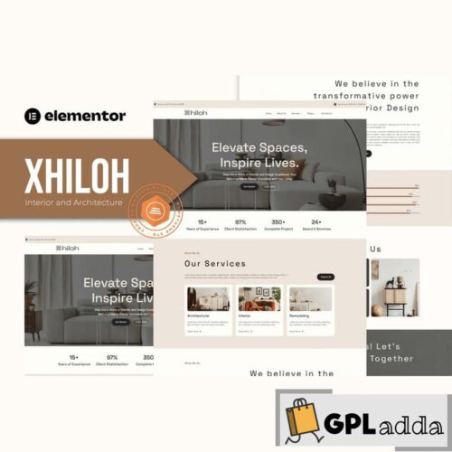 Xhiloh - Interiors & Architecture Elementor Template Kit