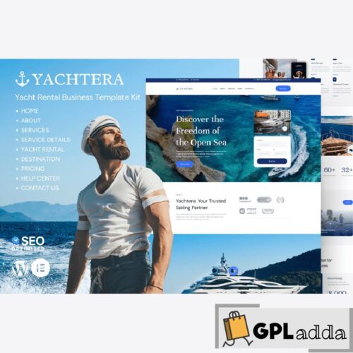 Yachtera - Yacht Club & Boat Rental Elementor Template Kit