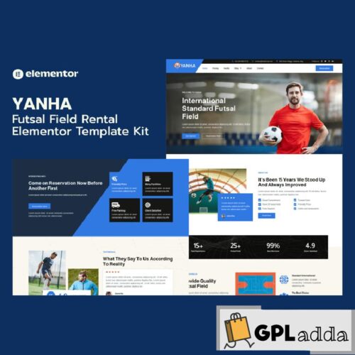 Yanha - Futsal Field Rental Elementor Pro Template Kit