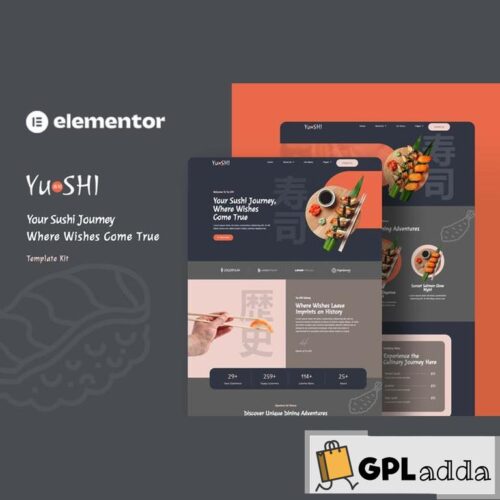 Yushi - Sushi Food Elementor Template Kit