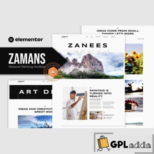 Zamans - Personal Painting Portfolio Elementor Pro Template Kit