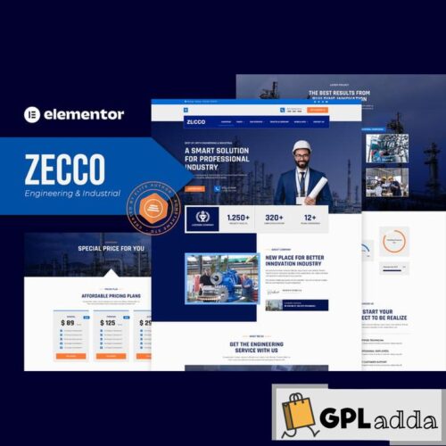 Zecco - Engineering & Industrial Company Elementor Template Kit