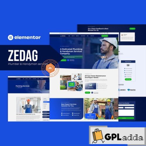 Zedag - Plumber & Handyman Services Elementor Pro Template Kit