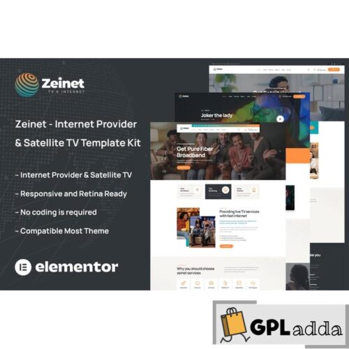 Zeinet - Internet Provider & Satellite TV Template Kit