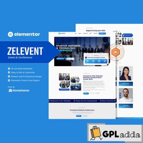 Zelevent - Event & Conference Elementor Template Kit