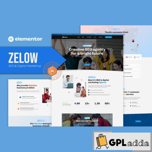 Zelow - SEO & Digital Marketing Agency Elementor Template Kit