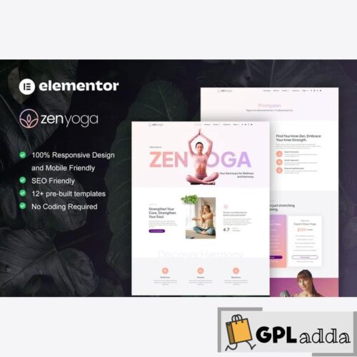 ZenYoga - Yoga & Meditation Elementor Template Kit