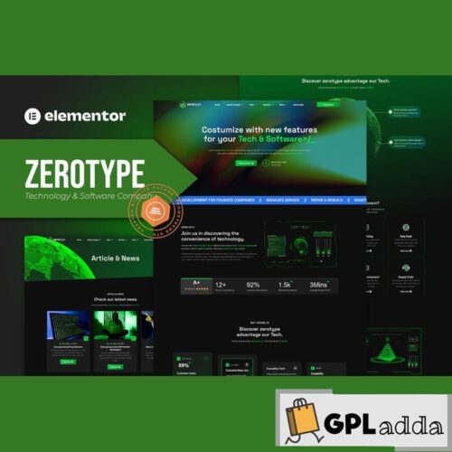 Zerotype - Technology & Software Company Elementor Template Kit