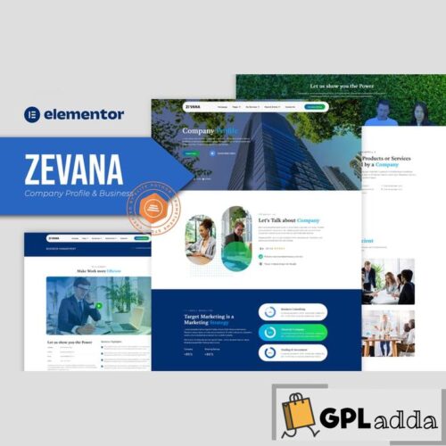 Zevana - Company Profile & Business Elementor Template Kit