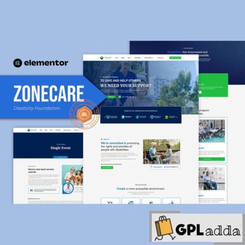 Zonecare - Disability Foundation Elementor Template Kit