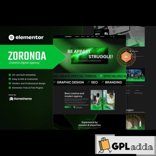 Zoronoa - Creative Digital Agency Elementor Template Kit