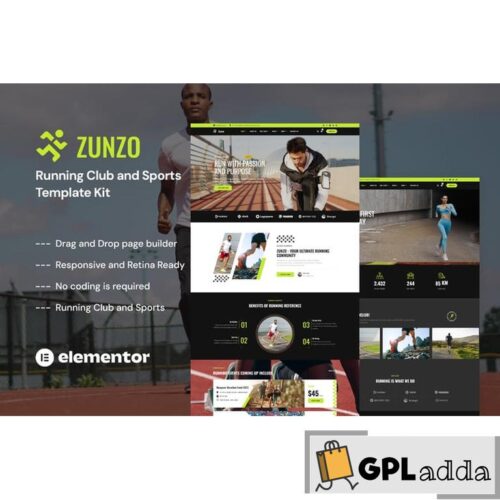 Zunzo - Running Club & Sports Elementor Pro Template Kit