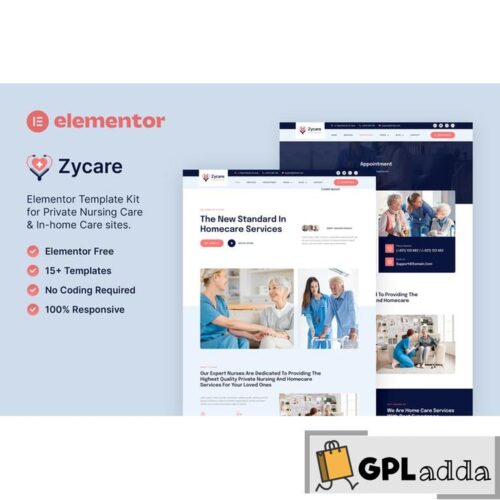 Zycare - In-home Care & Private Nursing Agency Elementor Template Kit