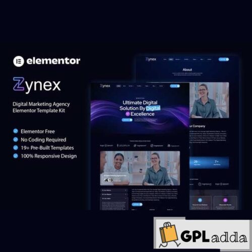 Zynex - Digital Marketing Agency Elementor Template Kit