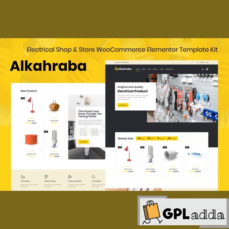 Alkahraba - Electrical Shop & Store WooCommerce Elementor Template Kit