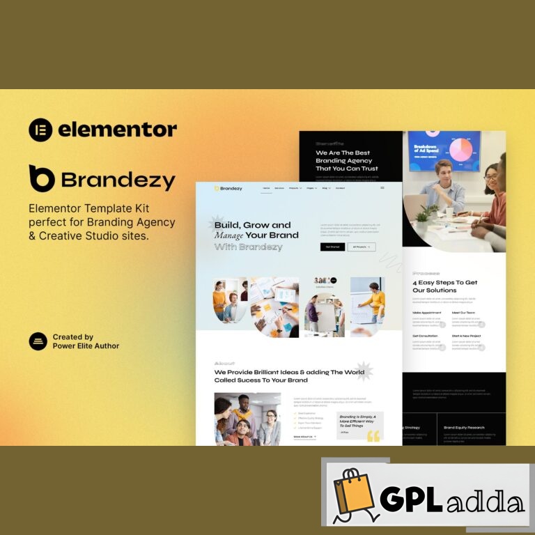 Brandezy - Branding Agency & Creative Studio Elementor Template Kit