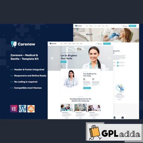 Carenow - Medical & Dentist Elementor Template Kit